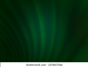 Dark Green vector blurred bright template. A vague abstract illustration with gradient. A completely new design for your business.