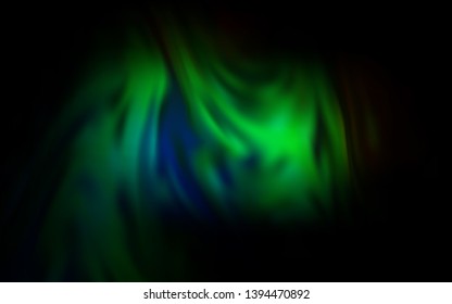 Dark Green vector blurred bright pattern. Glitter abstract illustration with gradient design. Elegant background for a brand book.