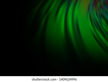 Dark Green vector blurred bright background. A vague abstract illustration with gradient. The template for backgrounds of cell phones.