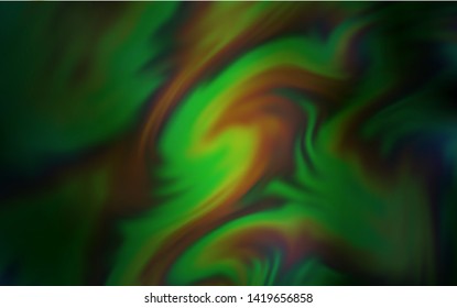 Dark Green vector blurred bright pattern. Colorful illustration in abstract style with gradient. Smart design for your work.