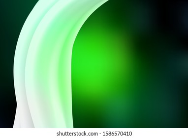 Dark Green vector blurred bright pattern. Creative illustration in halftone style with gradient. Completely new design for your business.