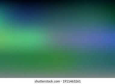 Dunkelgrüne, unscharfe, helle Vorlage. Farbige abstrakte Illustration mit Farbverlauf. Hintergrund für Designs.