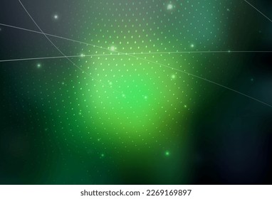 Dark Green vector Blurred bubbles abstract background and colorful gradient  Beautiful colored illustration and blurred circles in nature style  Modern design for business card 