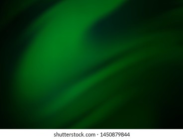 Dark Green vector blurred and colored background. A vague abstract illustration with gradient. The background for your creative designs.