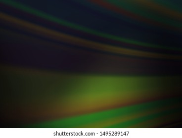 Dark Green vector blurred and colored template. A vague abstract illustration with gradient. Brand new design for your business.