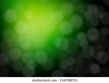 Dark Green vector blurred shine abstract pattern. A completely new color illustration in a bokeh style. A completely new design for your business.