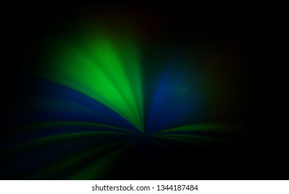 Dark Green vector blurred shine abstract template. Colorful abstract illustration with gradient. Blurred design for your web site.