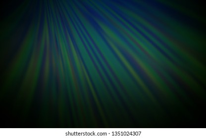 Dark Green vector blurred shine abstract background. A completely new colored illustration in blur style. Background for a cell phone.