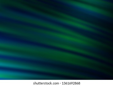 Dark Green vector blurred shine abstract template. Modern geometrical abstract illustration with gradient. The elegant pattern for brand book.