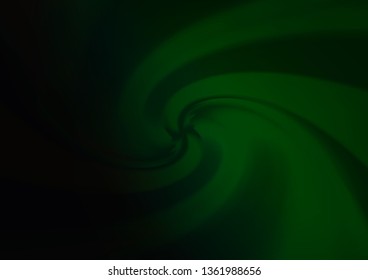 Dark Green vector blurred shine abstract pattern. A completely new color illustration in a bokeh style. Brand new design for your business.