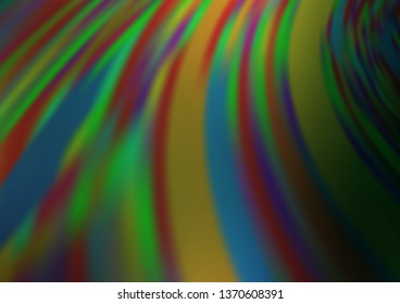 Dark Green vector blurred shine abstract template. An elegant bright illustration with gradient. The template can be used for your brand book.