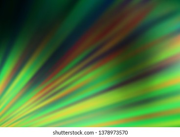 Dark Green vector blurred shine abstract background. Modern geometrical abstract illustration with gradient. The background for your creative designs.