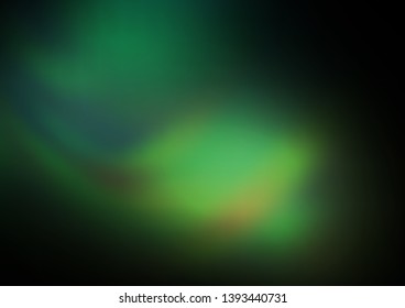 Dark Green vector blurred shine abstract template. An elegant bright illustration with gradient. Brand new design for your business.
