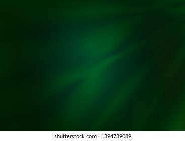 Dark Green vector blurred shine abstract template. An elegant bright illustration with gradient. Brand new design for your business.