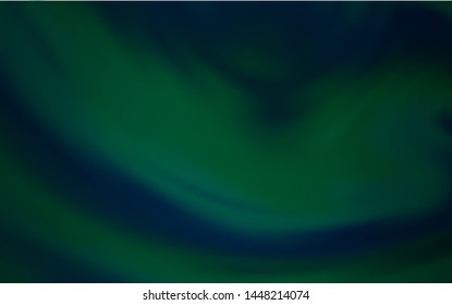 Dark Green vector blurred shine abstract template. Glitter abstract illustration with gradient design. New style design for your brand book.