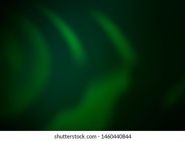 Dark Green vector blurred shine abstract pattern. A completely new color illustration in a bokeh style. The background for your creative designs.