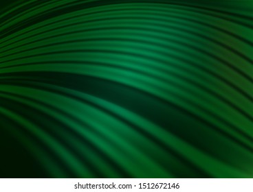 Dark Green vector blurred shine abstract background. Glitter abstract illustration with an elegant design. A completely new template for your design.