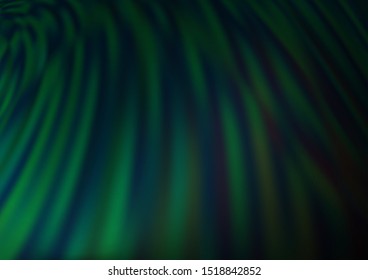 Dark Green vector blurred shine abstract background. Colorful abstract illustration with gradient. The best blurred design for your business.