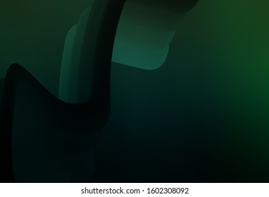 Dark Green vector blurred shine abstract template. A completely new colored illustration in blur style. New design for your business.