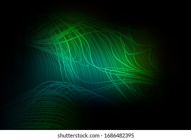 El vector verde oscuro difuminado brillan el fondo abstracto. Una elegante ilustración brillante con gradiente. Diseño inteligente para su trabajo.