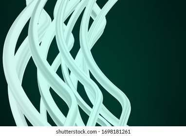 Dark Green vector blurred shine abstract template. An elegant bright illustration with gradient. Background for a cell phone.