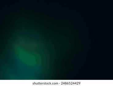 Dunkelgrüne Vektorgrafik verschwommener Glanz abstrakter Hintergrund. Bunte Illustration im abstrakten Stil mit Farbverlauf. Die Vorlage für Hintergründe von Handys.