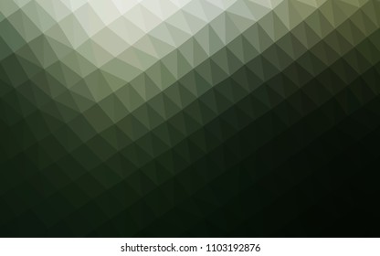Dark Green vector blurry hexagon texture. Creative geometric illustration in Origami style with gradient. Brand new design for your business.