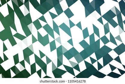 Dark Green vector blurry hexagon texture. Shining illustration, which consist of triangles. The best triangular design for your business.