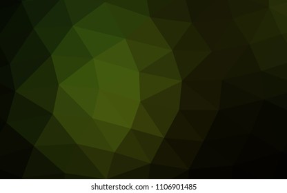 Dark Green vector blurry hexagon blurry triangle. Modern geometrical abstract illustration with gradient. The completely new template can be used for your brand book.