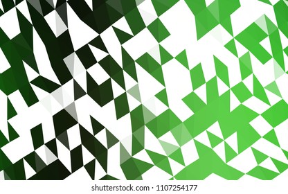 Dark Green vector blurry hexagon template. Creative illustration in halftone style with gradient. The best triangular design for your business.