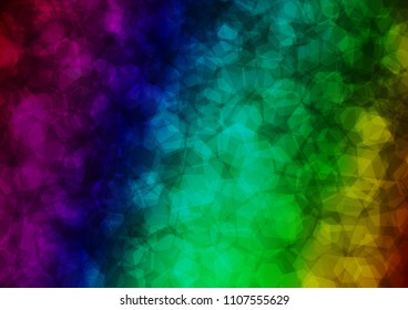 Dark Green vector blurry hexagon pattern. Creative geometric illustration in Origami style with gradient. The template can be used as a background for cell phones.