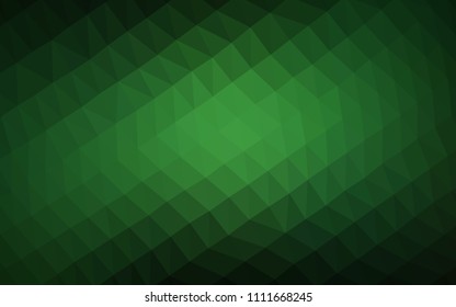 Dark Green vector blurry hexagon texture. Creative illustration in halftone style with gradient. A completely new template for your business design.