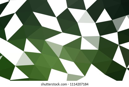 Dark Green vector blurry hexagon blurry triangle. Modern geometrical abstract illustration with gradient. The polygonal design can be used for your web site.