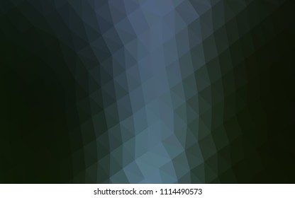 Dark Green vector blurry hexagon pattern. Brand new colored illustration in blurry style with gradient. The best triangular design for your business.