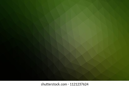 Dark Green vector blurry hexagon texture. Creative geometric illustration in Origami style with gradient. The polygonal design can be used for your web site.