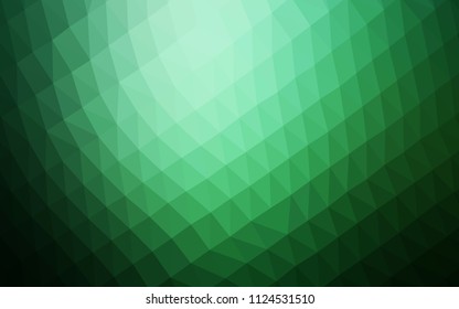 Dark Green vector blurry hexagon template. Shining colored illustration in a Brand new style. The completely new template can be used for your brand book.