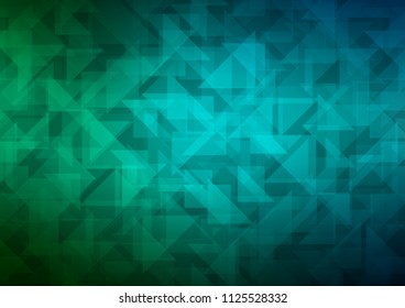 Dark Green vector blurry hexagon template. An elegant bright illustration with gradient. The best triangular design for your business.