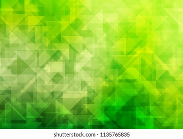 Dark Green vector blurry hexagon blurry triangle. Shining illustration, which consist of triangles. A completely new template for your business design.