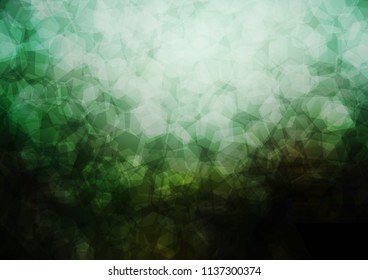 Dark Green vector blurry hexagon pattern. Brand new colored illustration in blurry style with gradient. Brand new design for your business.