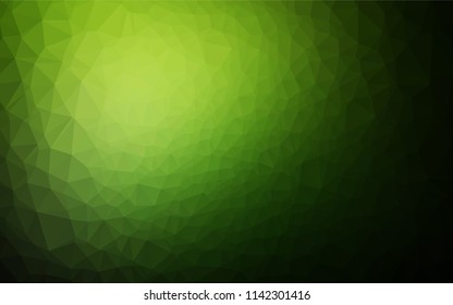 Dark Green vector blurry hexagon pattern. Glitter abstract illustration with an elegant design. A completely new design for your business.
