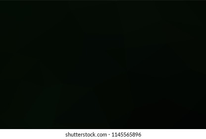 Dark Green vector blurry hexagon template. Colorful illustration in abstract style with gradient. Triangular pattern for your business design.