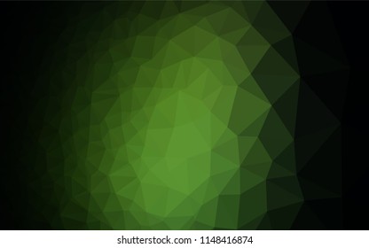 Dark Green vector blurry hexagon pattern. A completely new color illustration in a vague style. The textured pattern can be used for background.