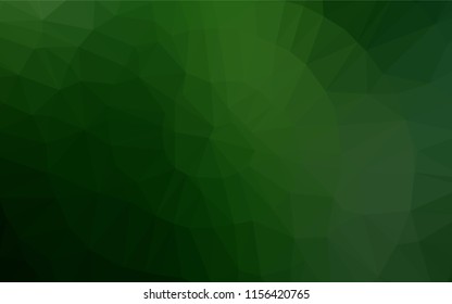 Dark Green vector blurry hexagon pattern. Colorful abstract illustration with gradient. A completely new template for your business design.