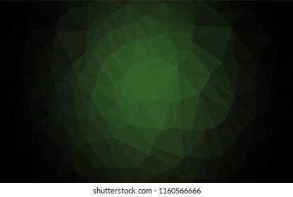 Dark Green vector blurry hexagon template. Shining colored illustration in a Brand new style. The polygonal design can be used for your web site.