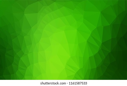 Dark Green vector blurry hexagon pattern. Colorful illustration in abstract style with gradient. A completely new template for your business design.