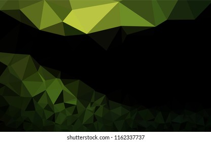 Dark Green vector blurry hexagon template. Colorful illustration in abstract style with gradient. A completely new template for your business design.