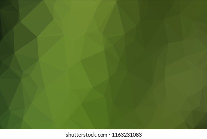 Dark Green vector blurry hexagon pattern. Modern geometrical abstract illustration with gradient. Brand new style for your business design.