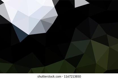 Dark Green vector blurry hexagon texture. Brand new colored illustration in blurry style with gradient. A completely new design for your business.