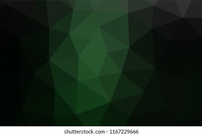 Dark Green vector blurry hexagon template. A sample with polygonal shapes. The polygonal design can be used for your web site.