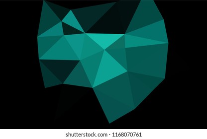 Dark Green vector blurry hexagon pattern. Modern geometrical abstract illustration with gradient. A completely new design for your business.